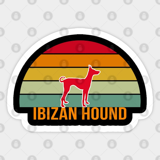 Ibizan Hound Vintage Silhouette Sticker by seifou252017